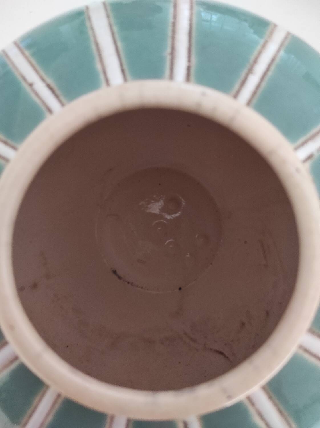 Vase boule céramique cloisonnée décor canards sauvages
