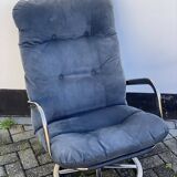 Vintage IKEA Smedsta Chrome Swivel Arm Chair