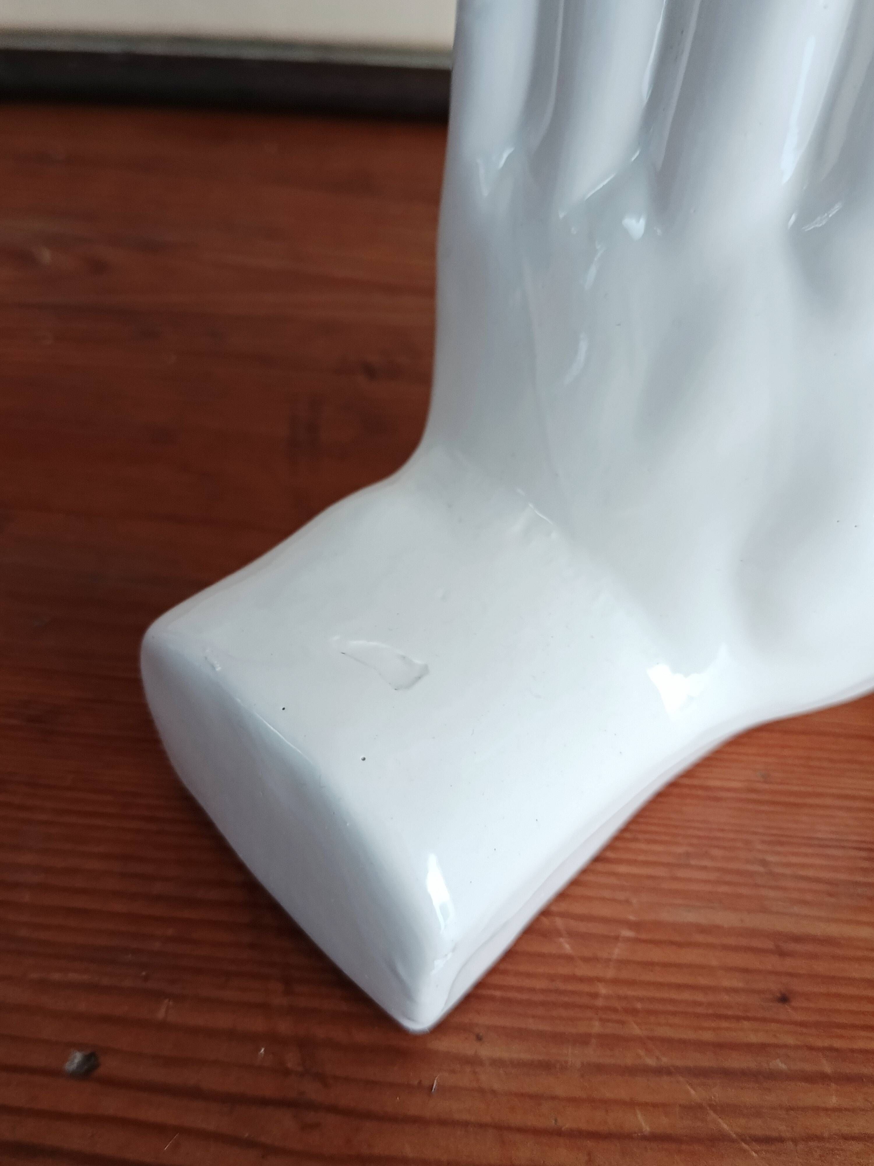 Ceramic hand bookends