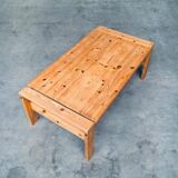 Scandinavian Modern Design Solid Pine Coffee Table, 1970s