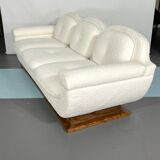 Mid-century White Art Deco sofa and armchair. Italy 1930s