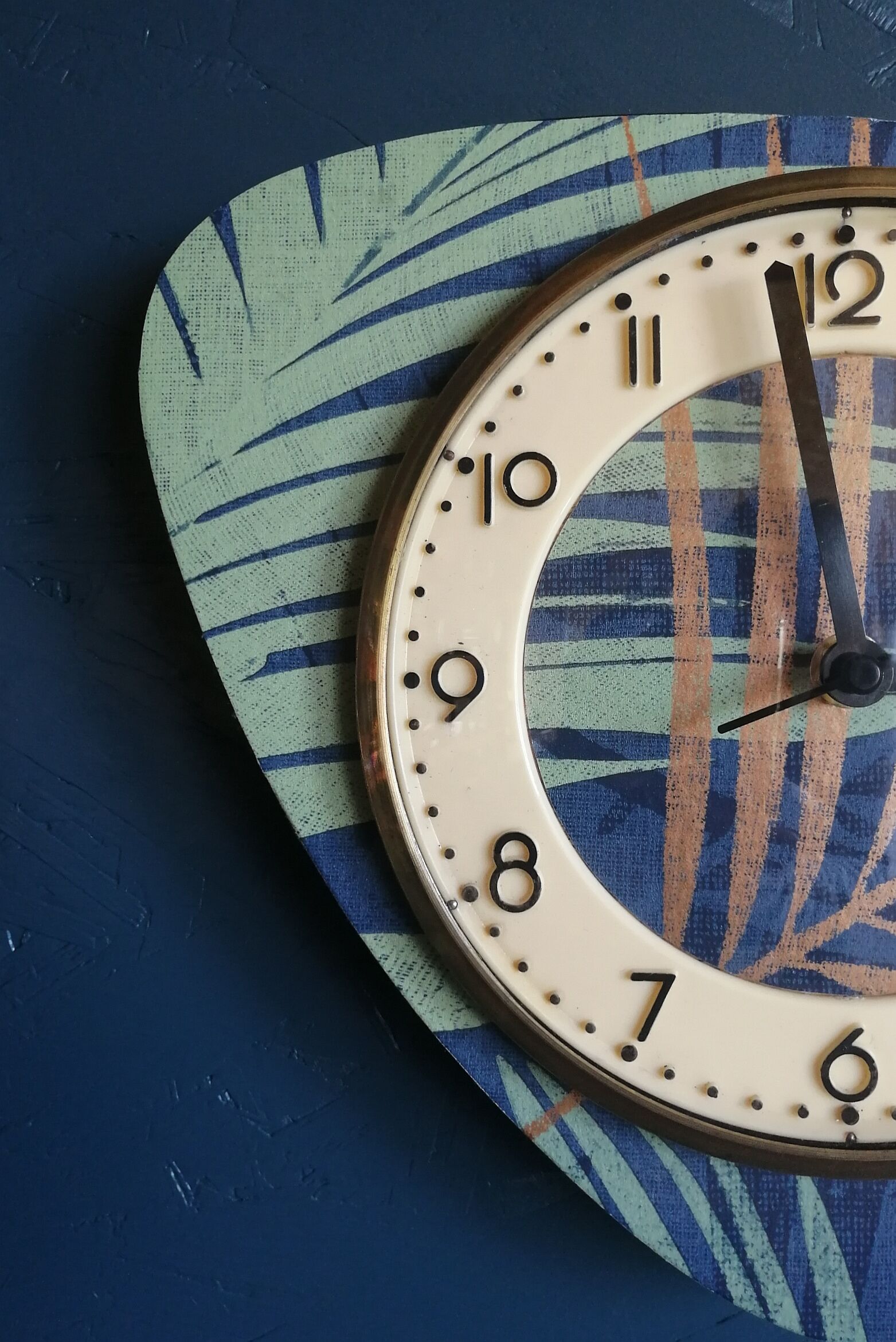 Vintage clock, wall clock "Bayard Green Copper"