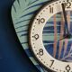 Vintage clock, wall clock "Bayard Green Copper"