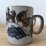 Paire de mugs en grès vernissé 1970