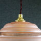 1950s style antique pink glass pendant light