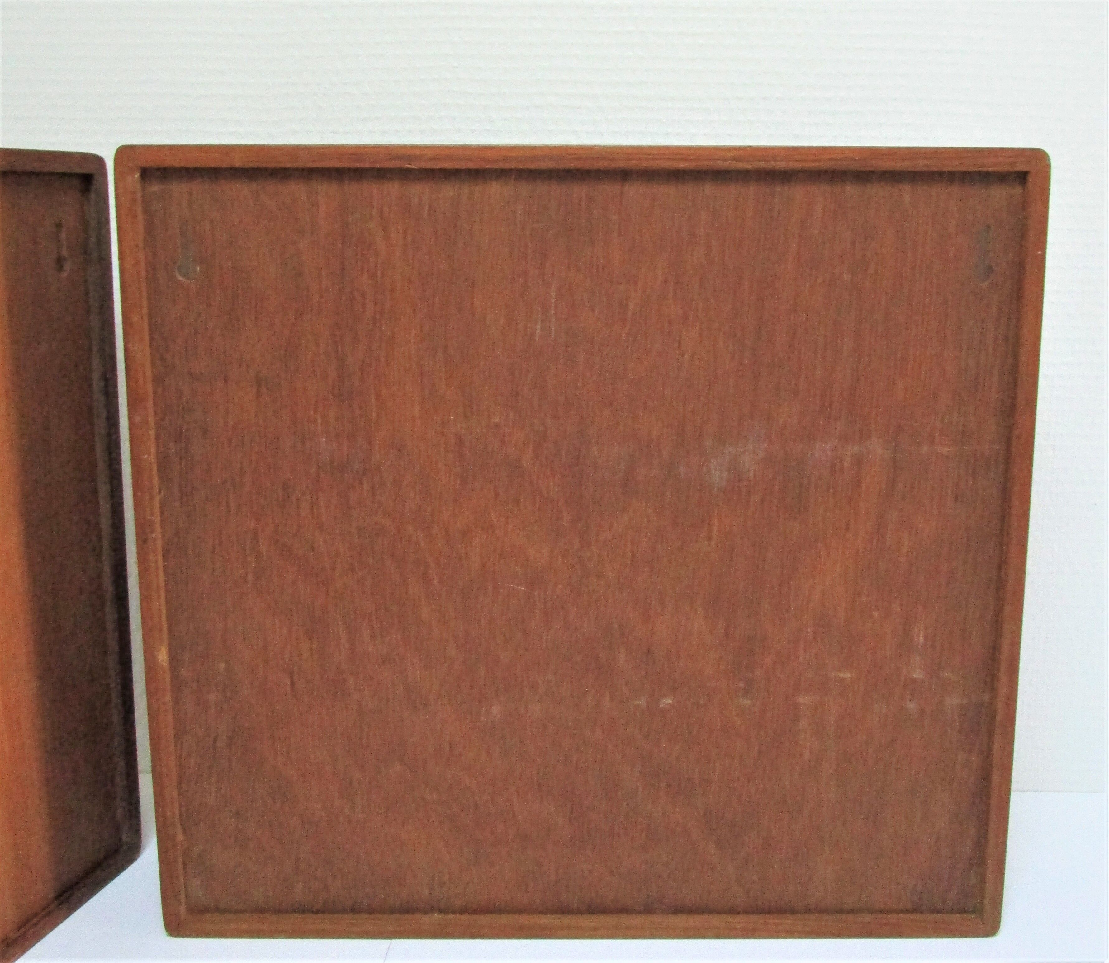 Two wall shelves with solid wood compartments design 80s