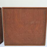 Two wall shelves with solid wood compartments design 80s