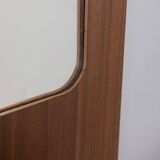 VINTAGE 1960S WALL MIRROR IN TEAK WITH DESIGN BY CAMPO E GRAFFI