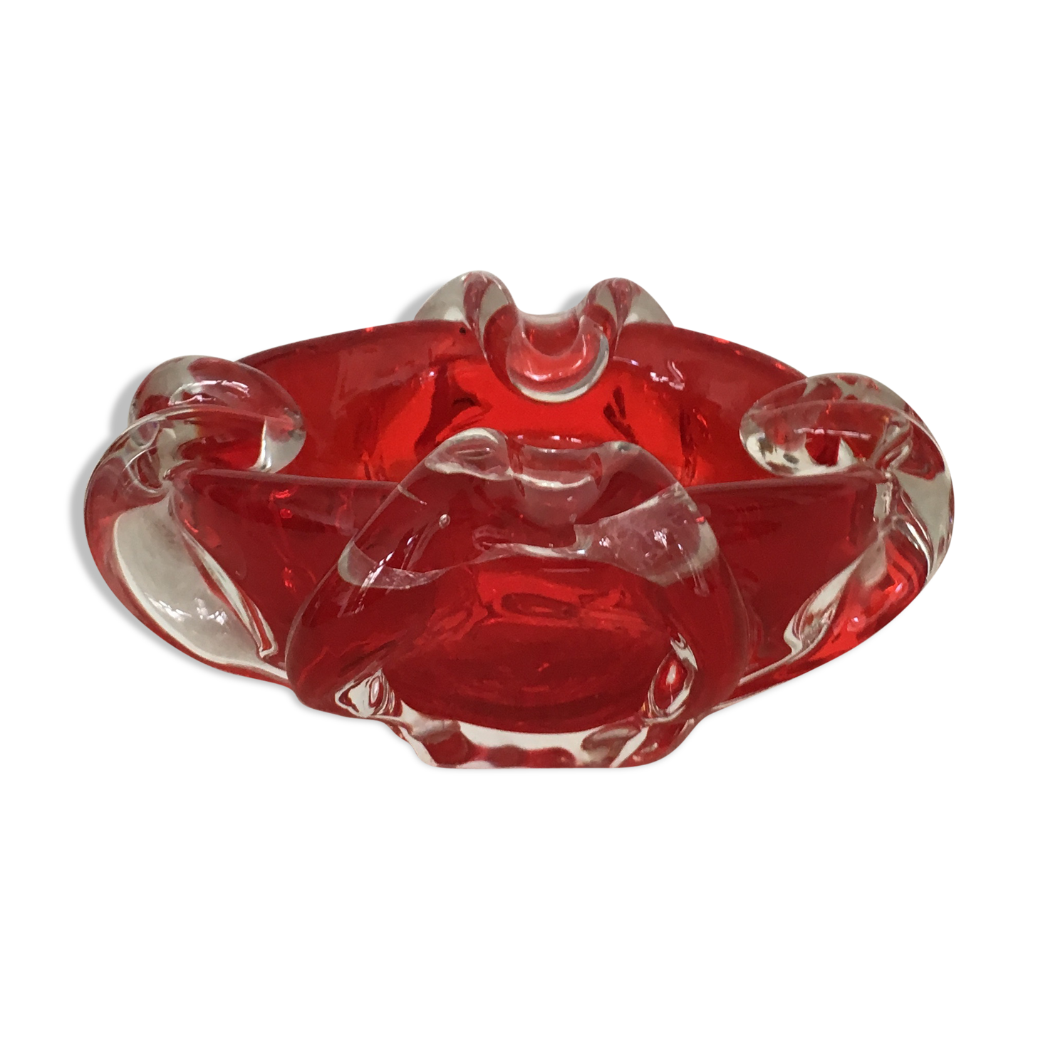 Red Murano ashtray