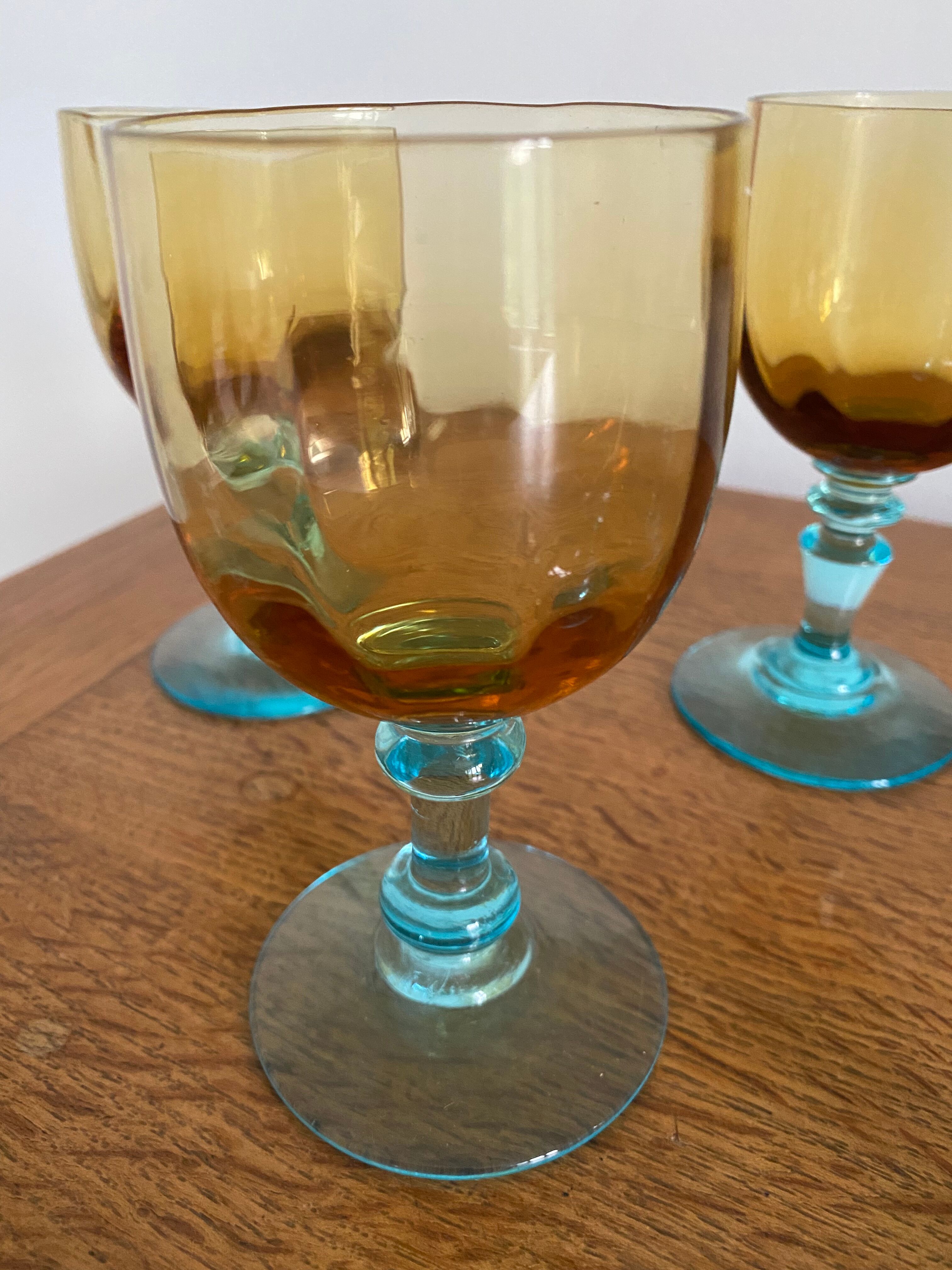 6 crystal glasses of Portieux