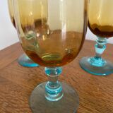 6 crystal glasses of Portieux