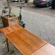 Vintage dining table from the 60s in extendable teak