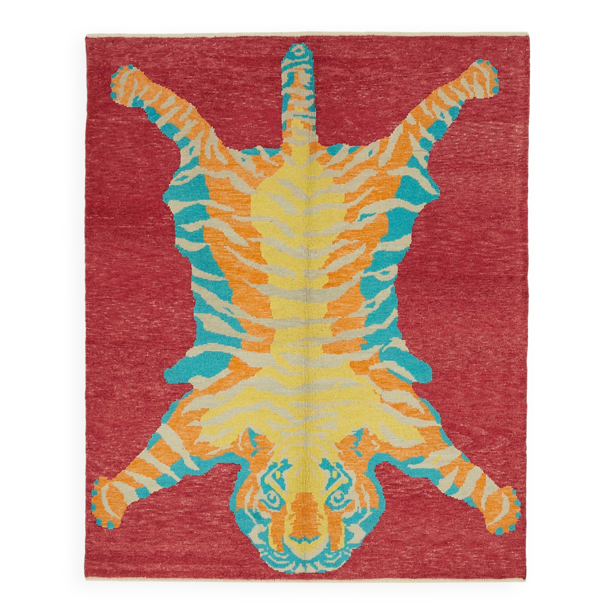 Turkish Handknotted Wool Tiger Rug  192 cm x 240 cm