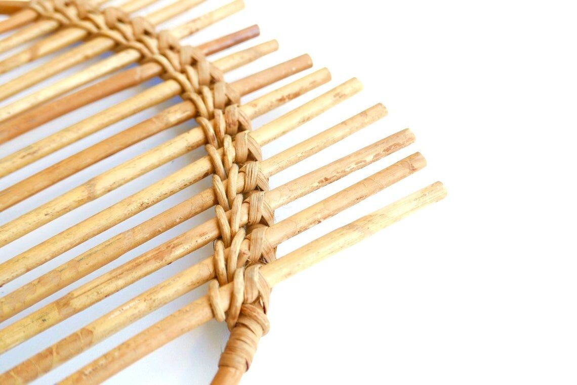 Plateau en bambou années 60