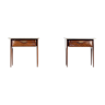 Set of 2 Italian Midcentury Rosewood bedsides tables