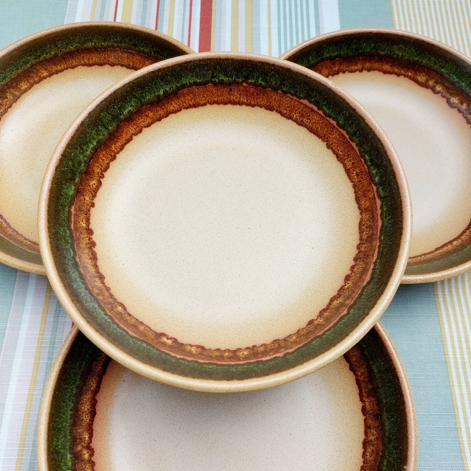 4 Badonviller stoneware soup plates