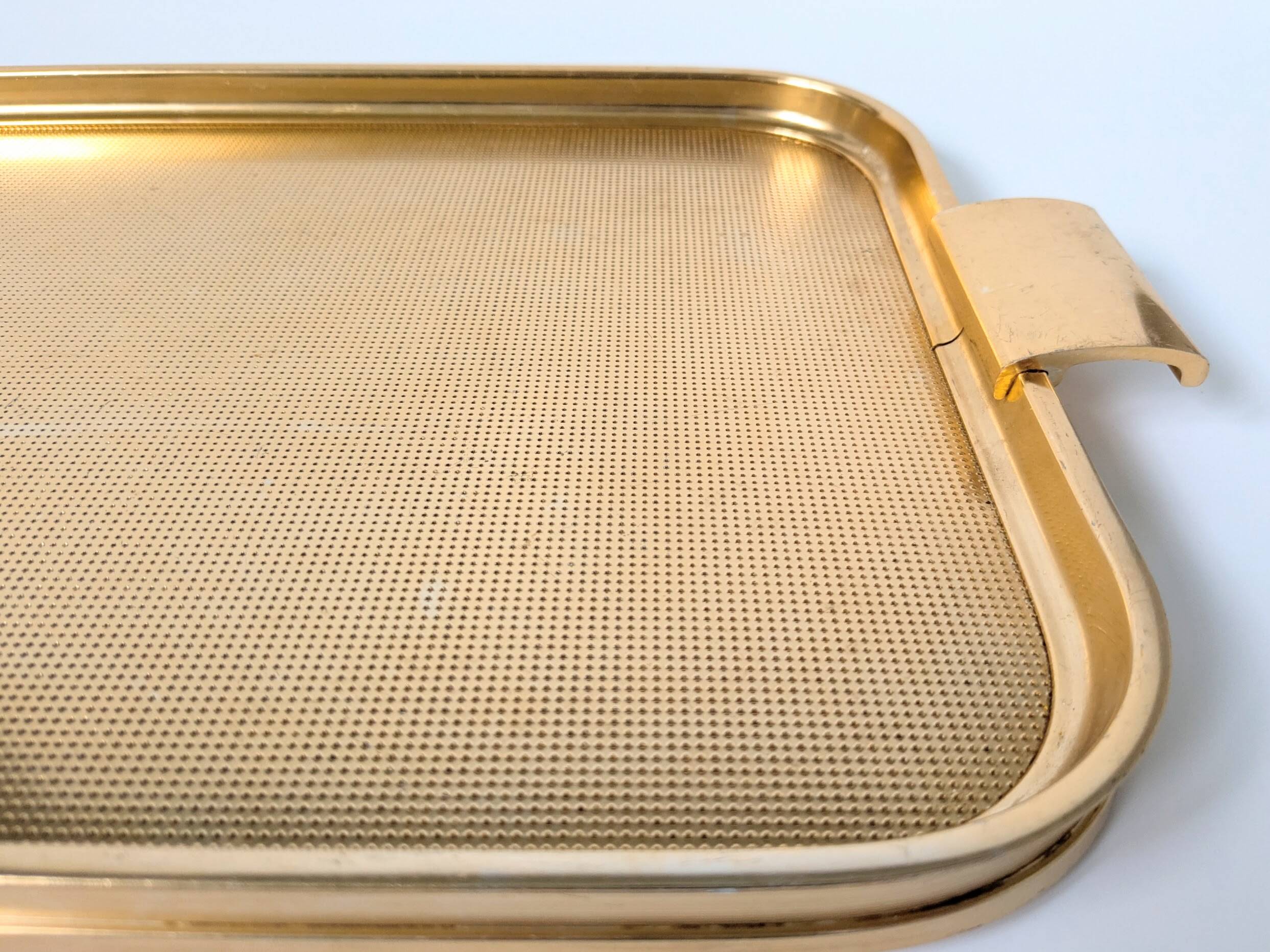 60s Cocktail Trays | Set of 2 | Gold Metal