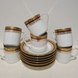 6 coffee cups signed "Jammet Seignolles"