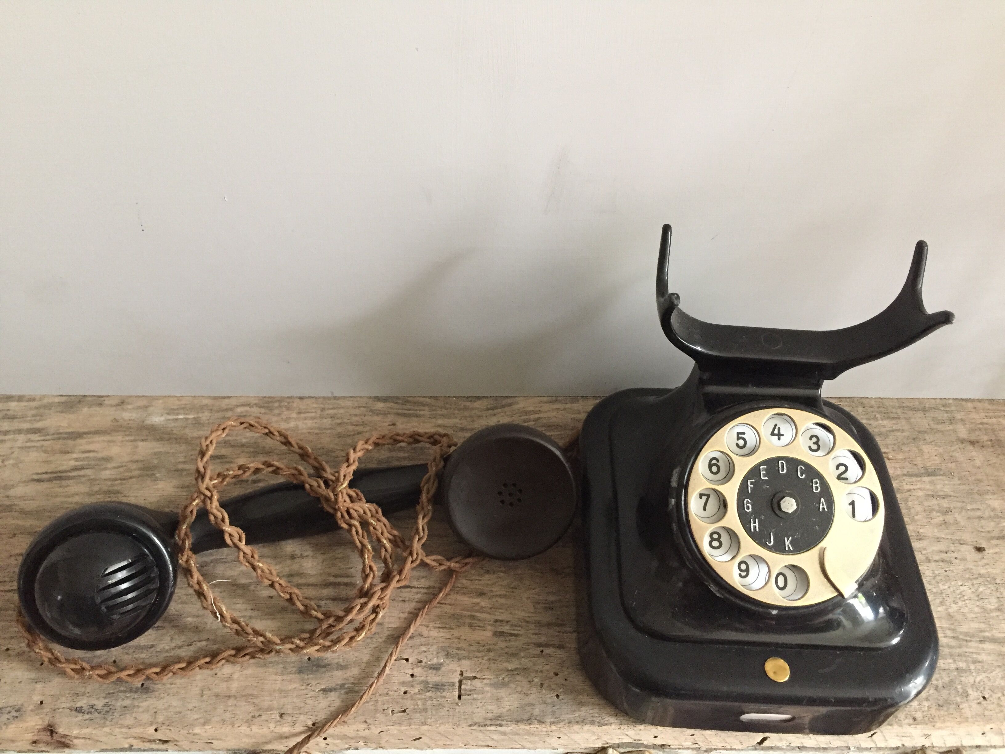in the 1940s bakelite telephone