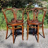 4 chairs bistrot Kohn n°55 early twentieth
