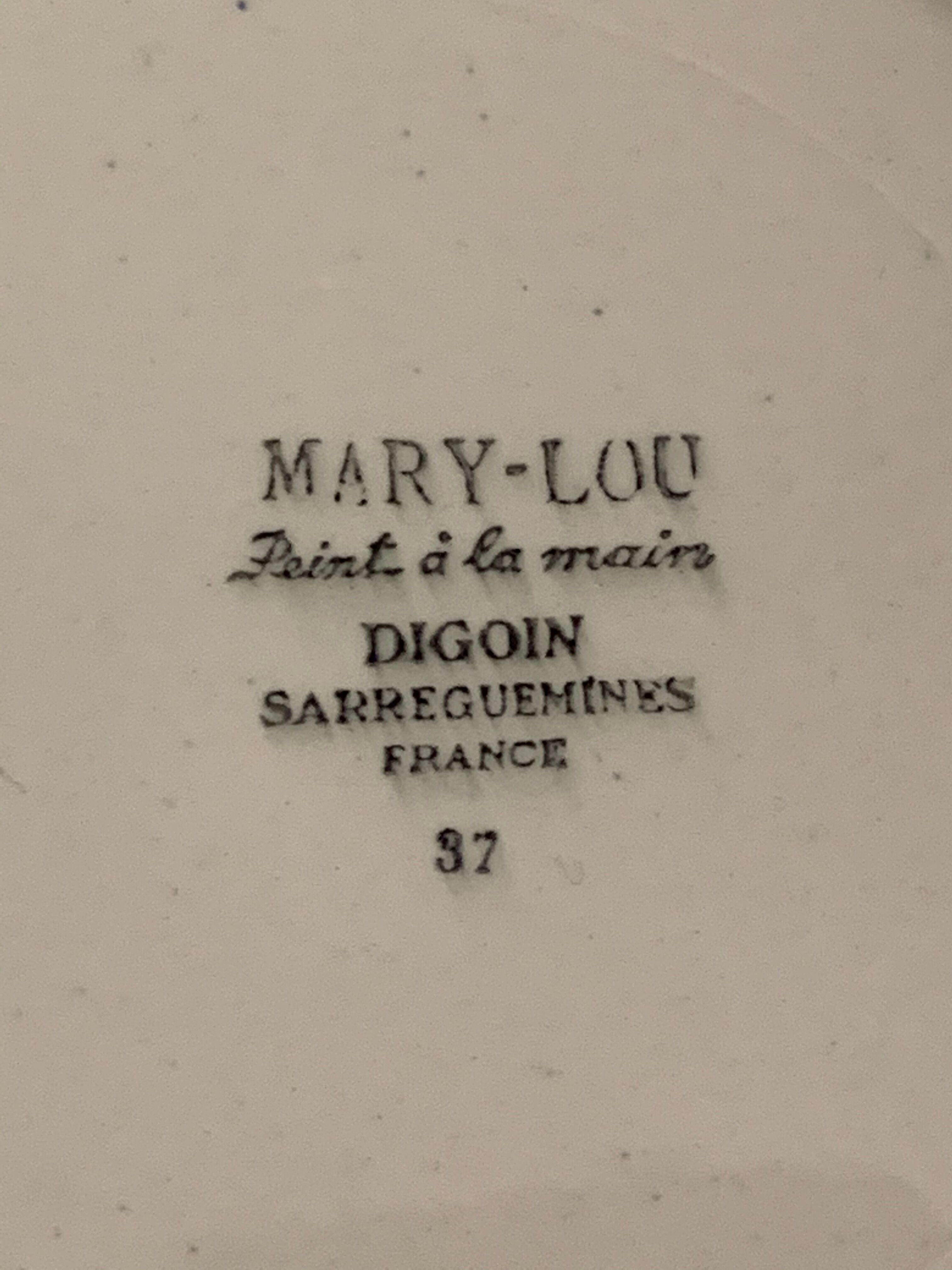 12 flat plates model Mary-Lou Digoin Sarreguemines