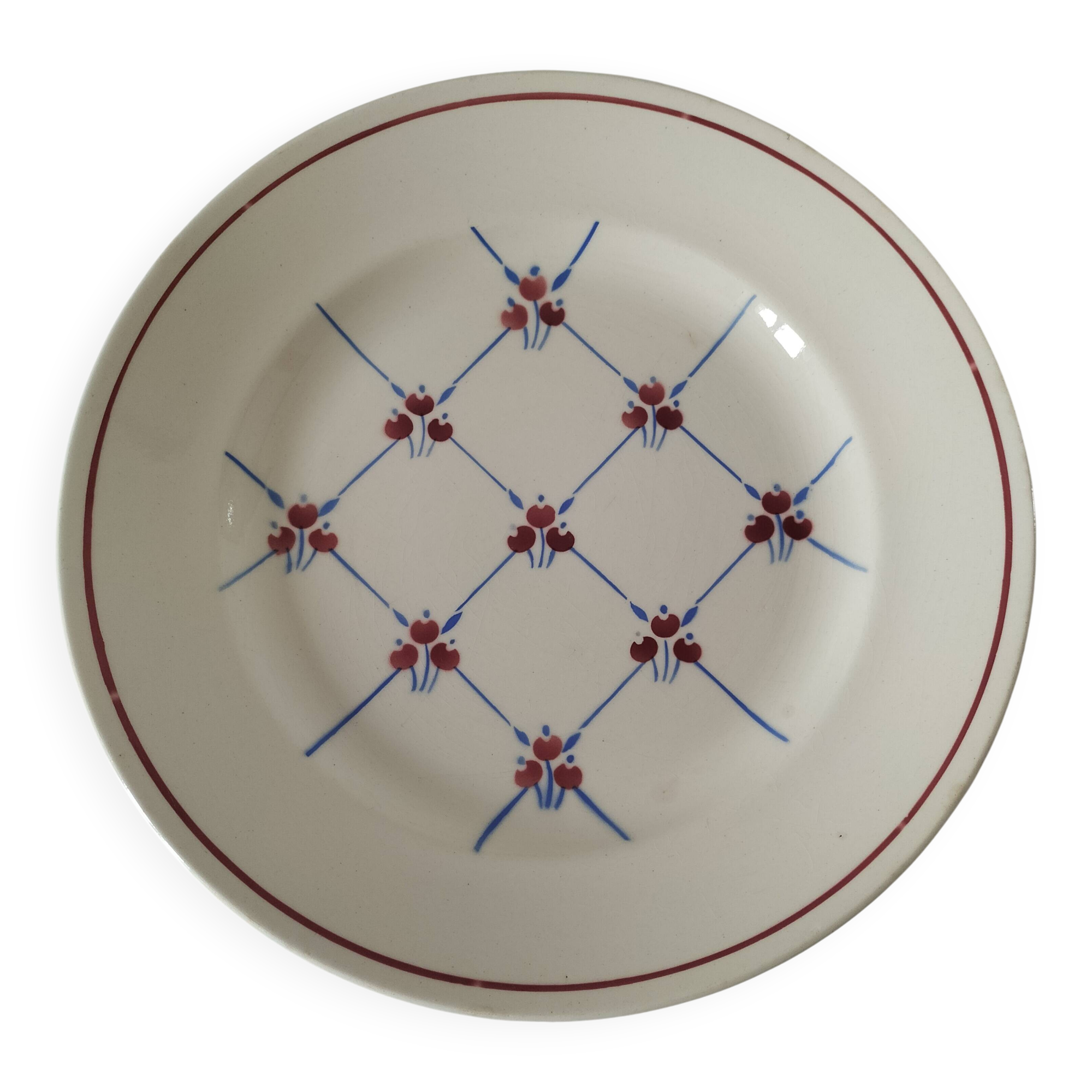 Large antique platter Badonviller Fénal Normandy pattern