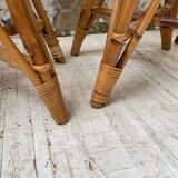 Set 3 rattan stools