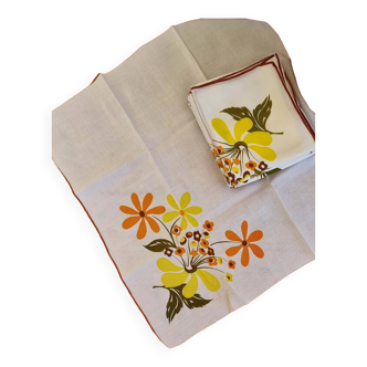 Set of 8 napkins from the 70s