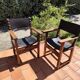 Pair of French Brutalist oak and leather armchairs 1920