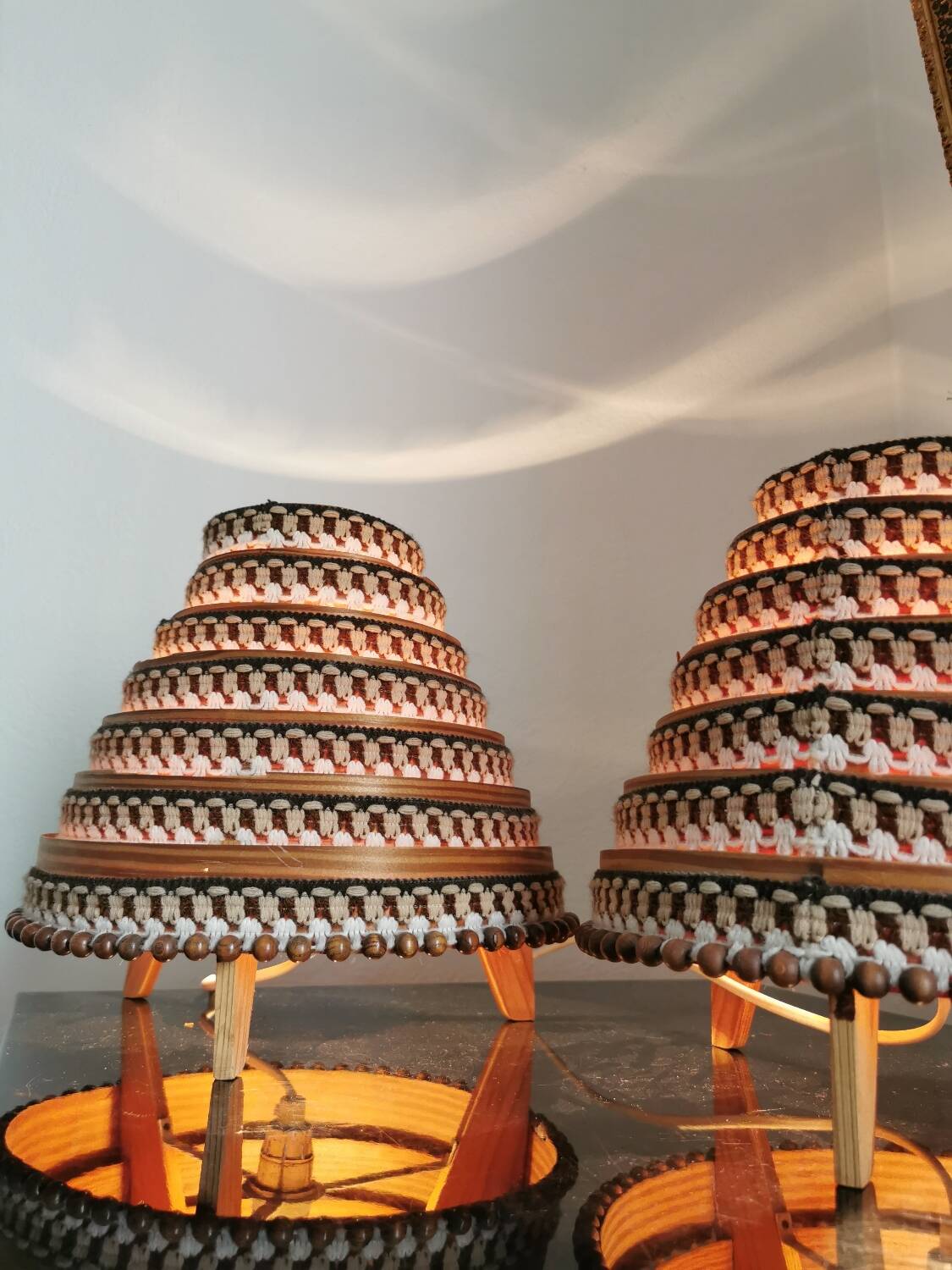 Pair of Scandinavian bedside lamps