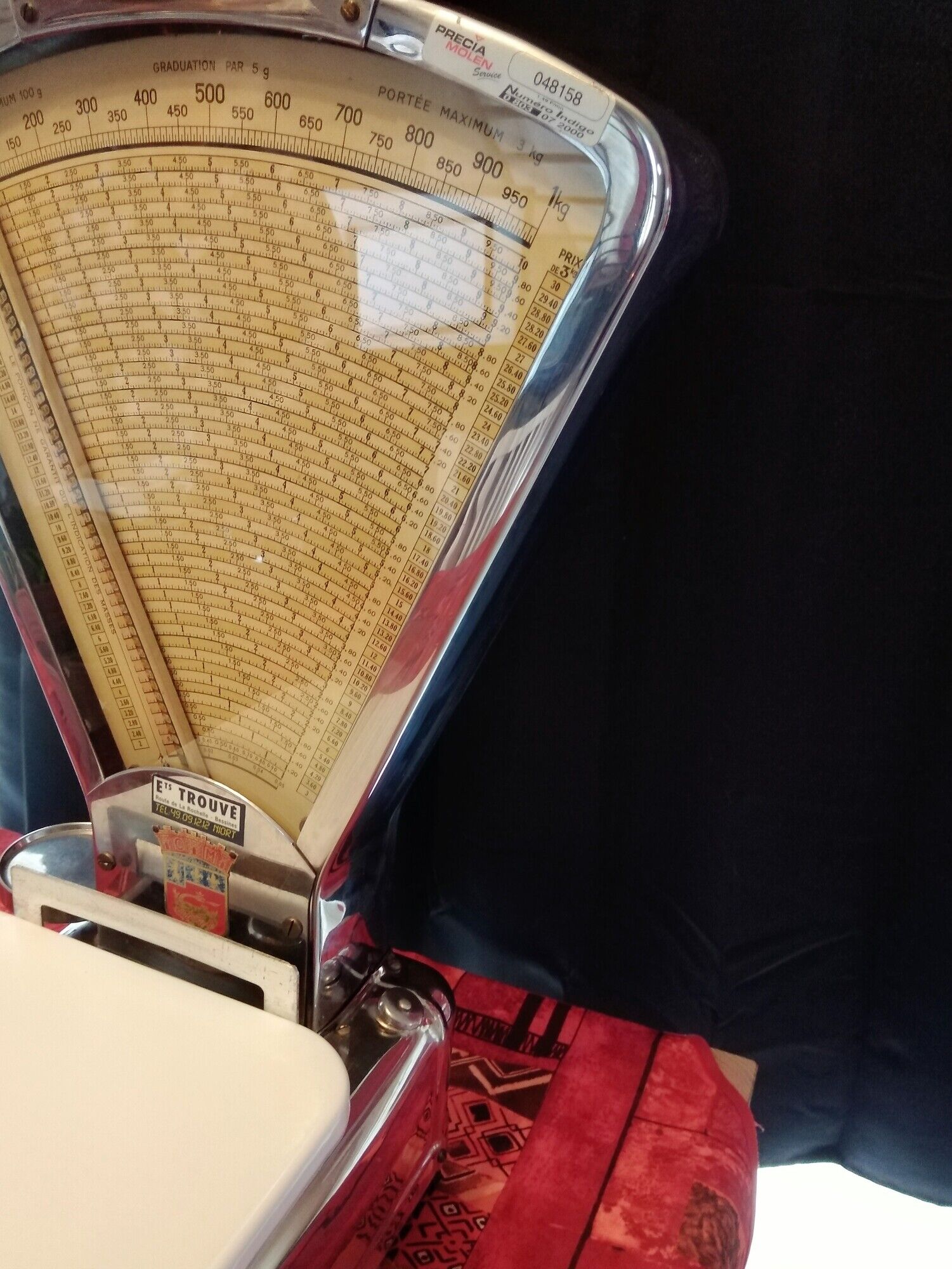 Balance de confiseur Moreau Cachan inox avec ses poids