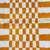 Large natural wool Beni Ouraine rug