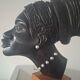 Portrait of an African woman tribal art
