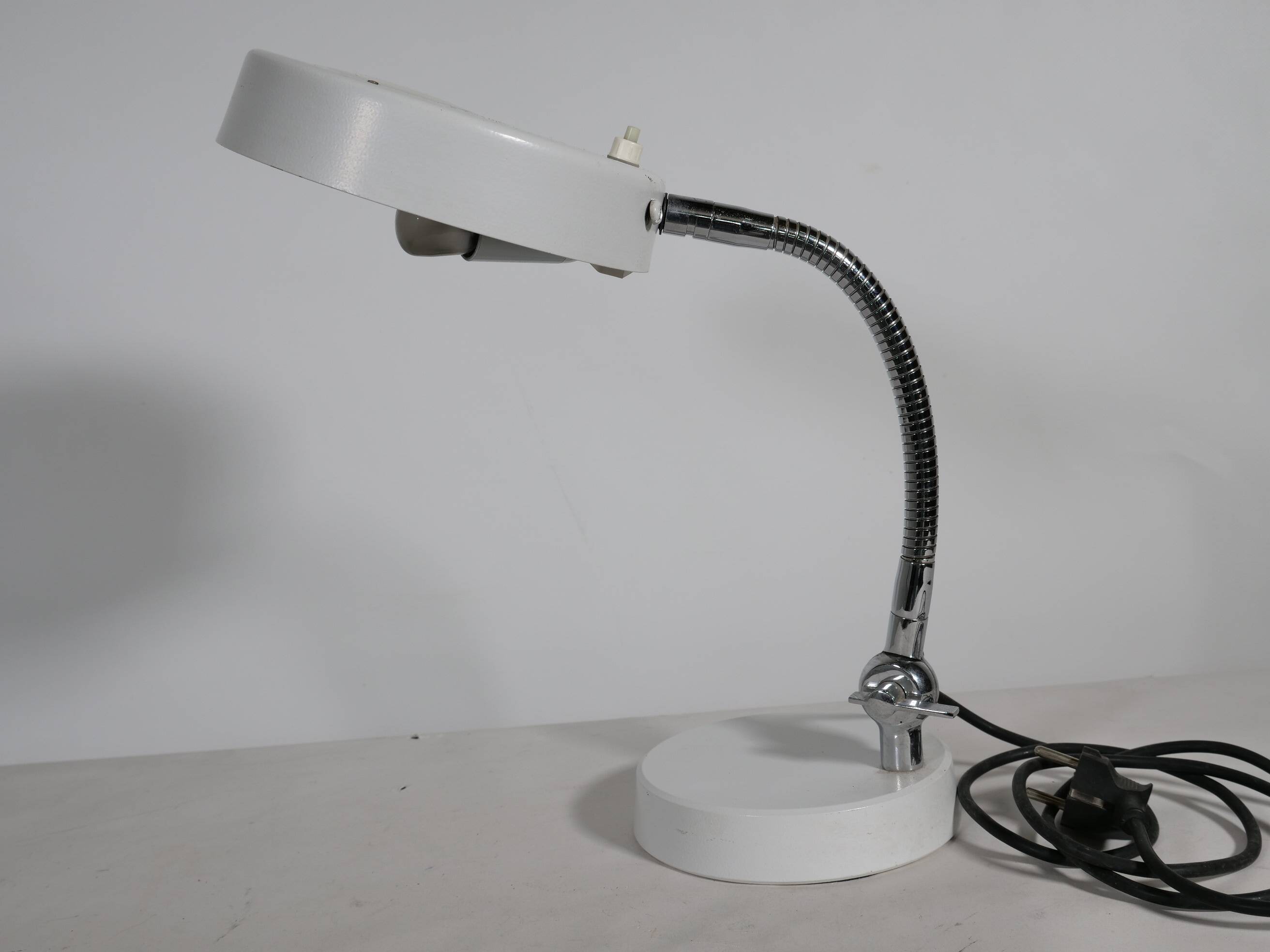 Vintage Mid-Century Desk Lamp with Magnifying Glass, 1970s