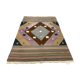 Vintage Turkish Kilim  242x174 cm Kelim Rug, Wool, Large Brown, Beige, Purple