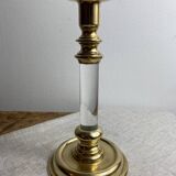 Bougeoir en laiton et lucite