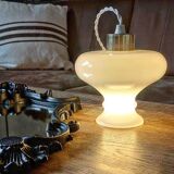 Vintage opaline portable lamp
