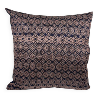 Navy blue and pink Kachin cushion cover (RIDA)