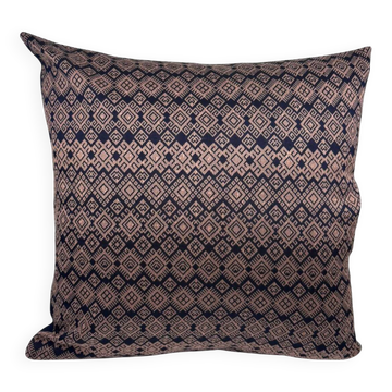 Housse de coussin Kachin bleu marine et rose (RIDA)