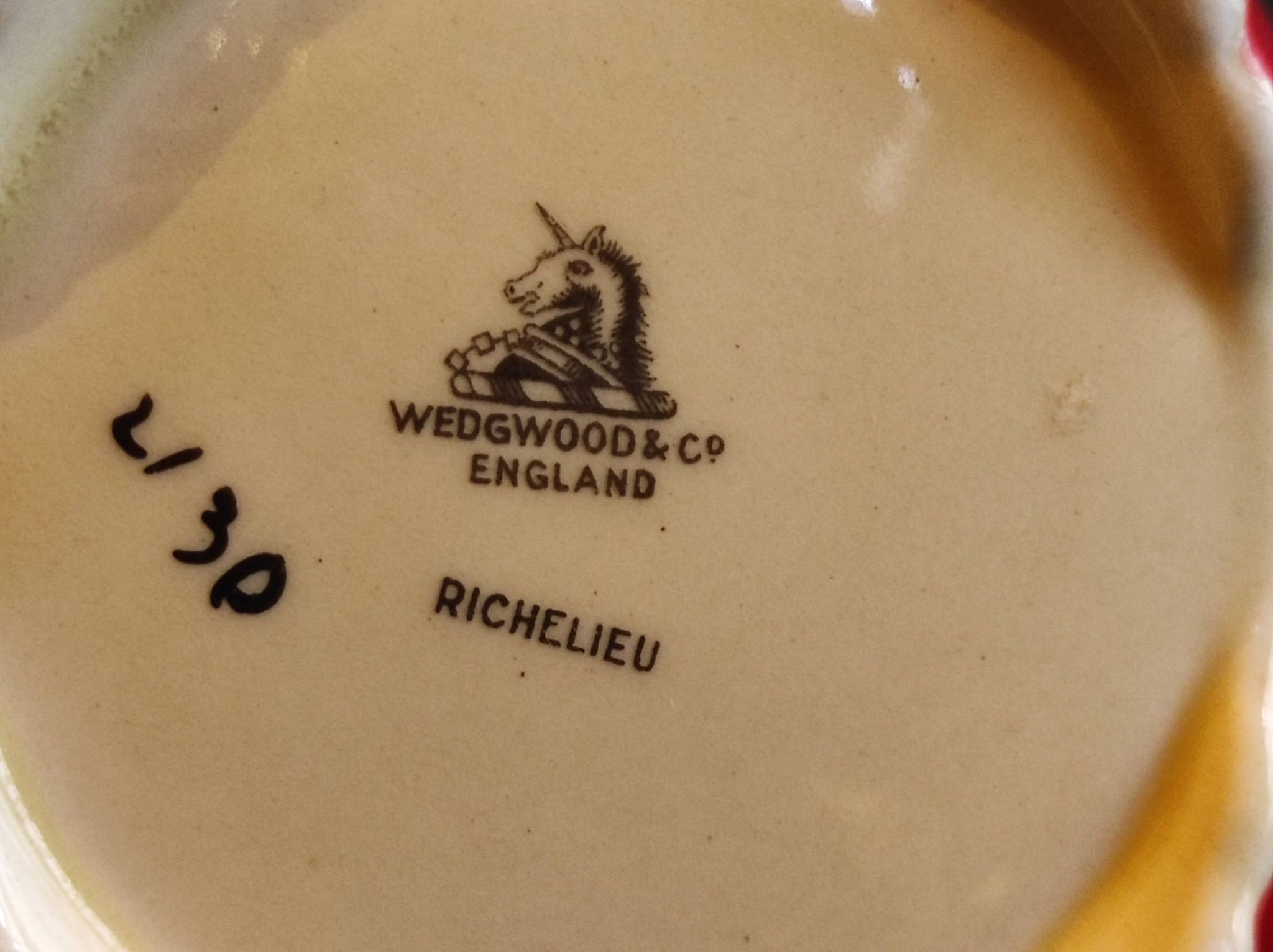 Cafetière ou théière anglaise vintage, Wedgwood, modèle Richelieu