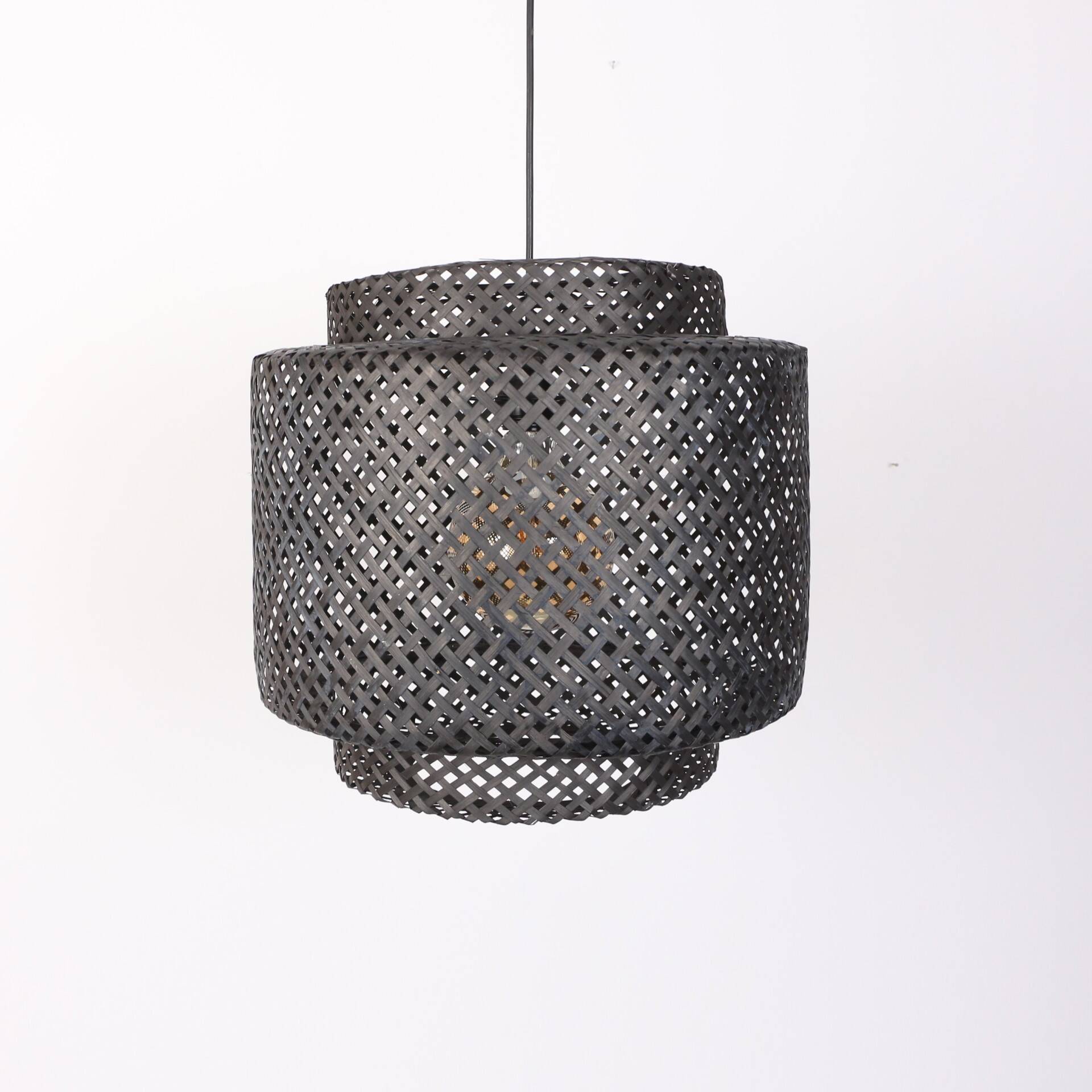 Handcrafted woven bamboo pendant light
