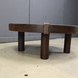 Round Vallauris ceramic coffee table by Barrois, 1960s