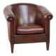 sheepskin leather club armchair