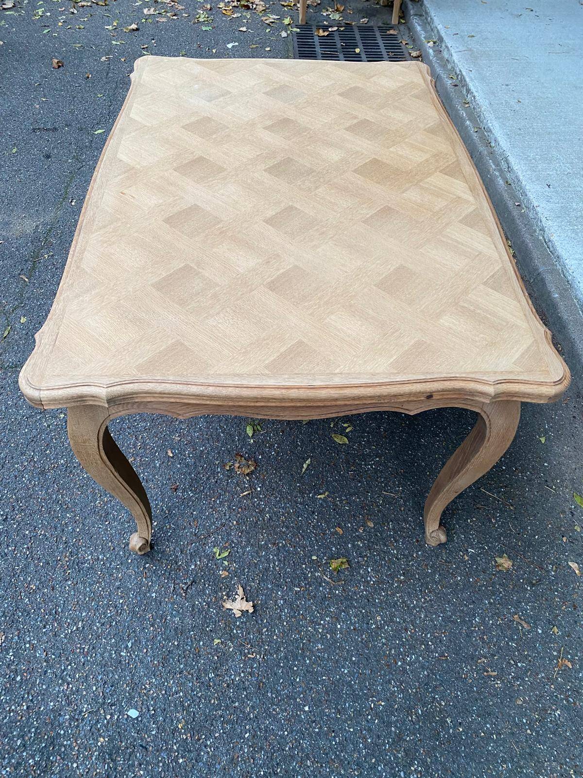 Table à manger Louis XV extensible XXème rénovée en chêne massif 245cm