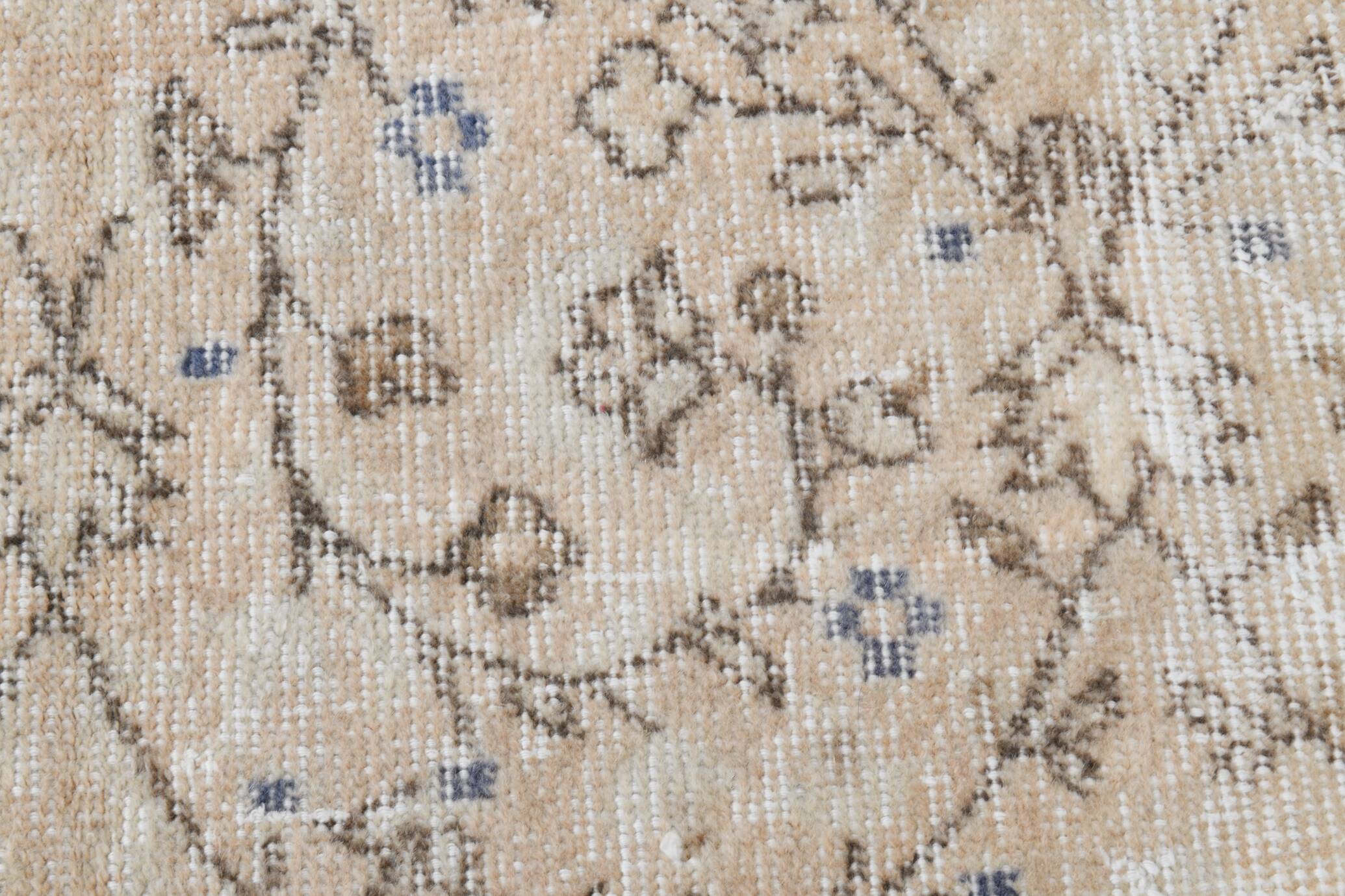 7x10 Vintage Beige Floral Vintage Persian Area Rug, 204x313 Cm