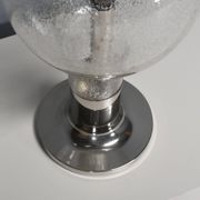 Grande lampe de table en chrome et verre Temde, Suisse, années 1960