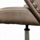 Vintage taupe lounge chair / office chair with chrome frame
