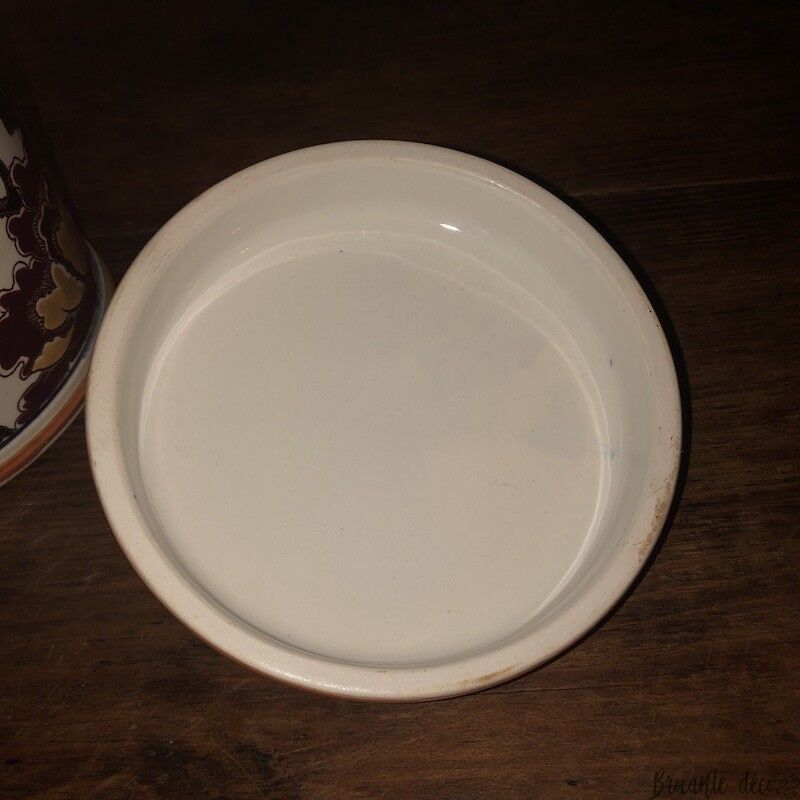 Old box, snuffbox Gien, Peony decoration