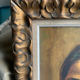 Oil on canvas portrait Balinese girl , Vietnam