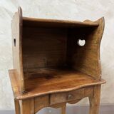 Small Louis XV wooden bedside table in country style